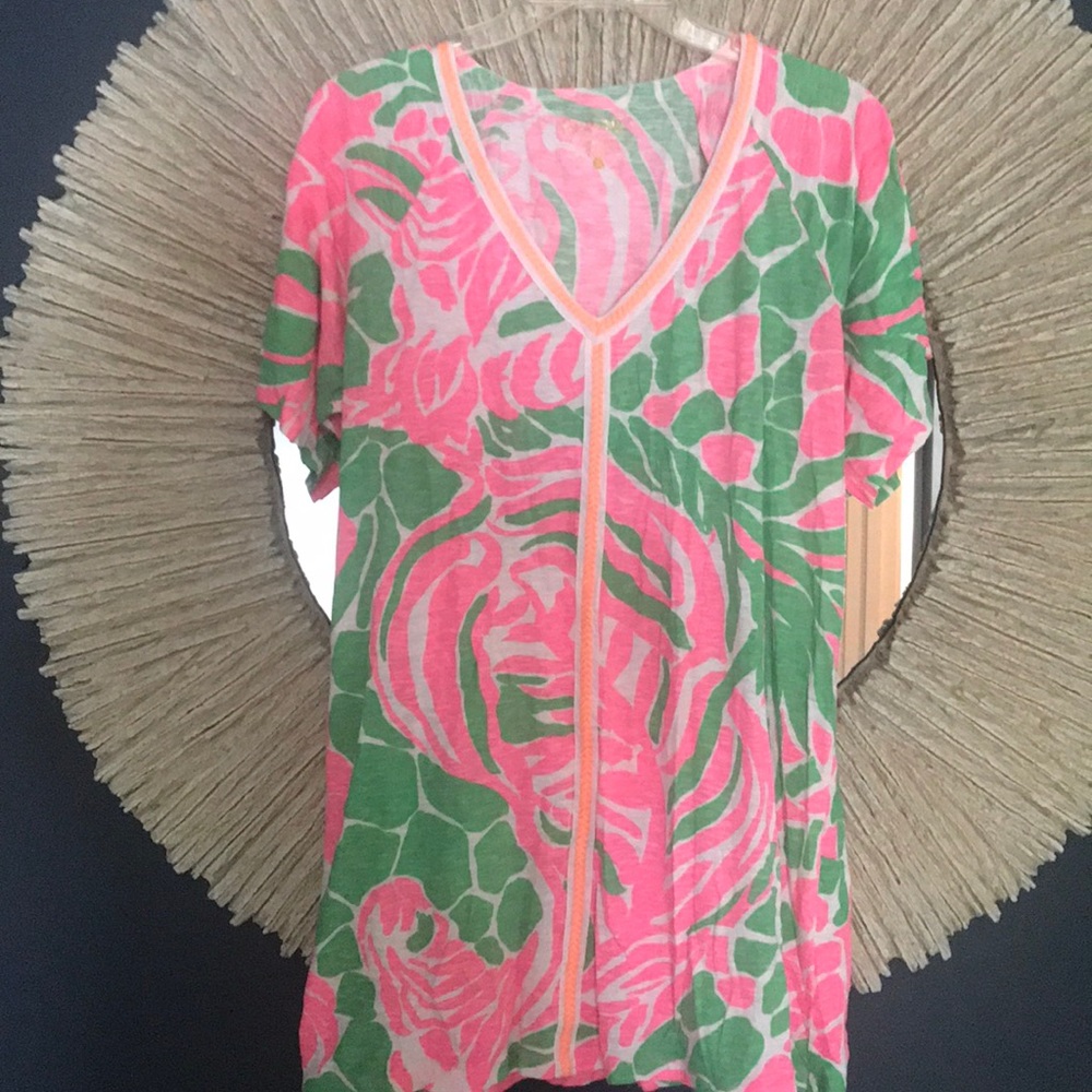 Lilly Pulitzer tee shirt dress cover up Sz small
